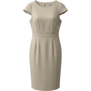 Antonio Melani Womens Linen Blend Sheath Dress Office Career Size 4 Quiet Luxury